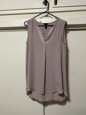 H & M, beautiful tan, sleeveless, high/low tunic, size 6 (S/M)